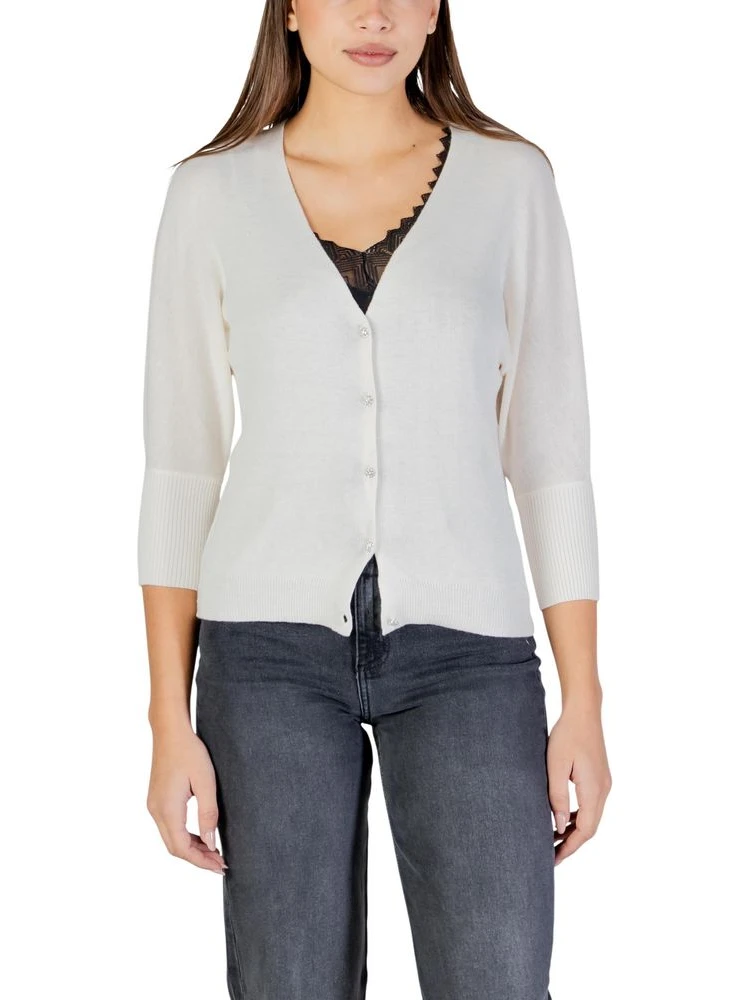 Beige Polyester Cardigan