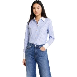Blue Polyester Blouse