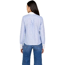 Blue Polyester Blouse