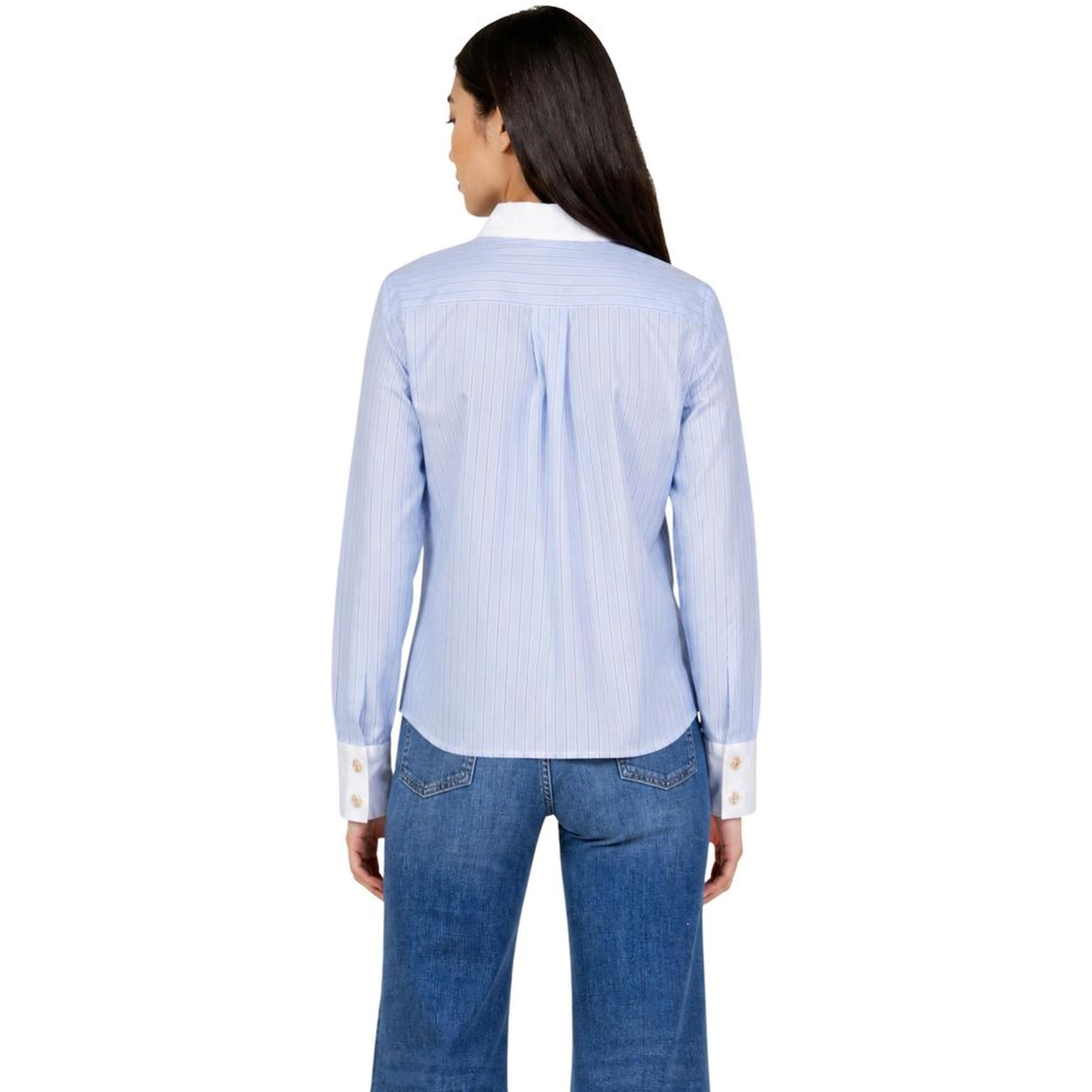 Blue Polyester Blouse