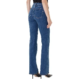 Light Blue Cotton Bootcut Jeans