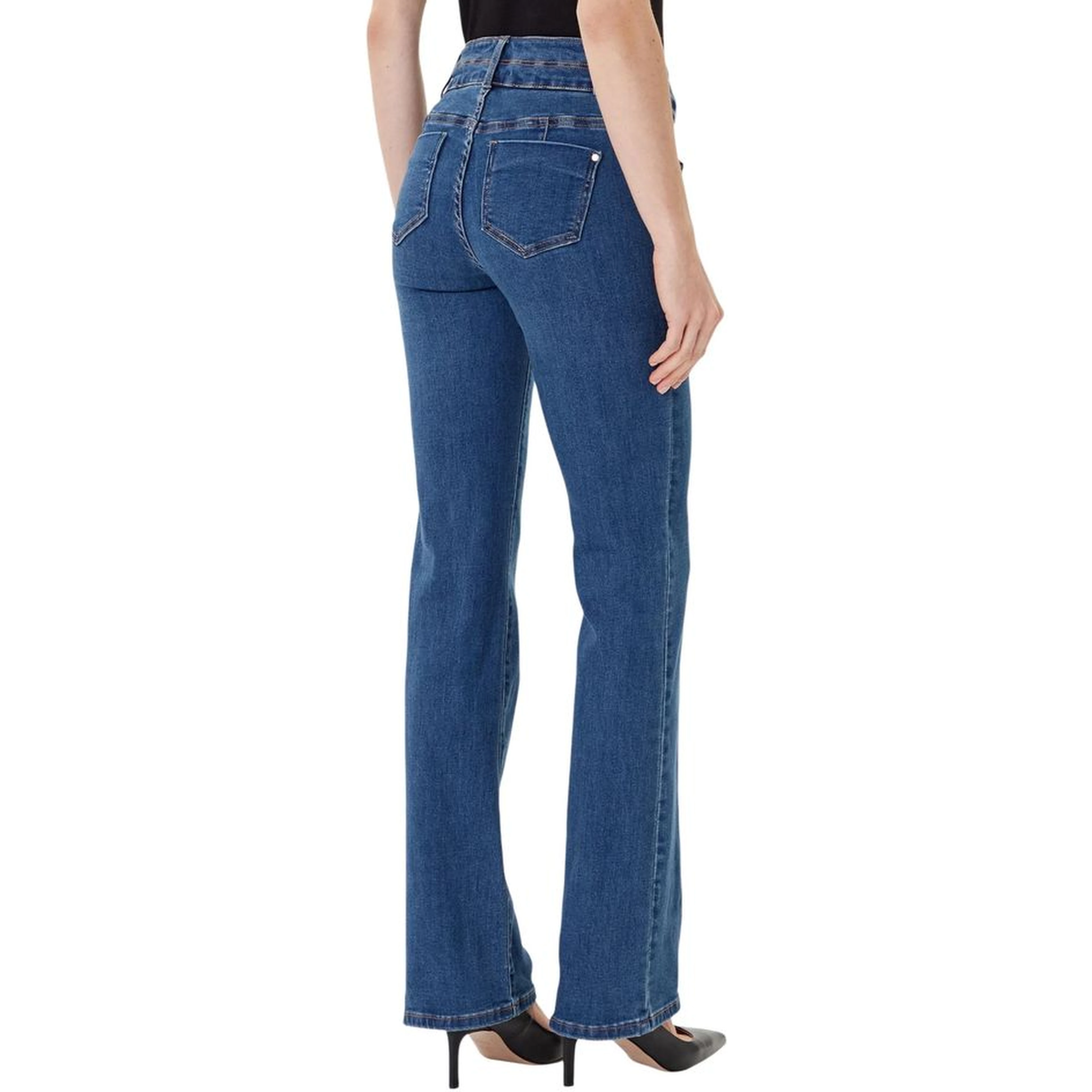 Light Blue Cotton Bootcut Jeans
