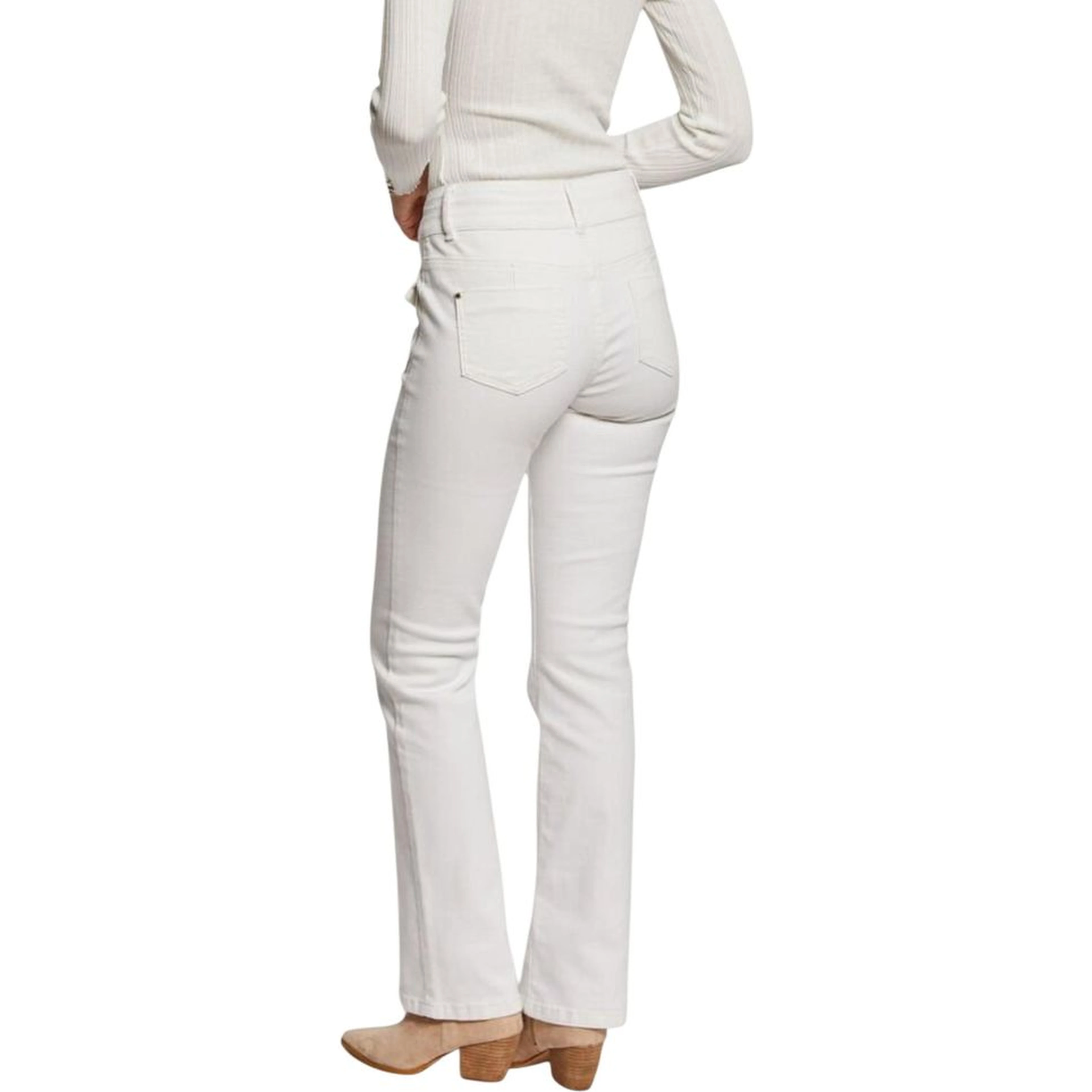 Beige Cotton Skinny Jeans