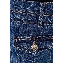 Light Blue Cotton Bootcut Jeans