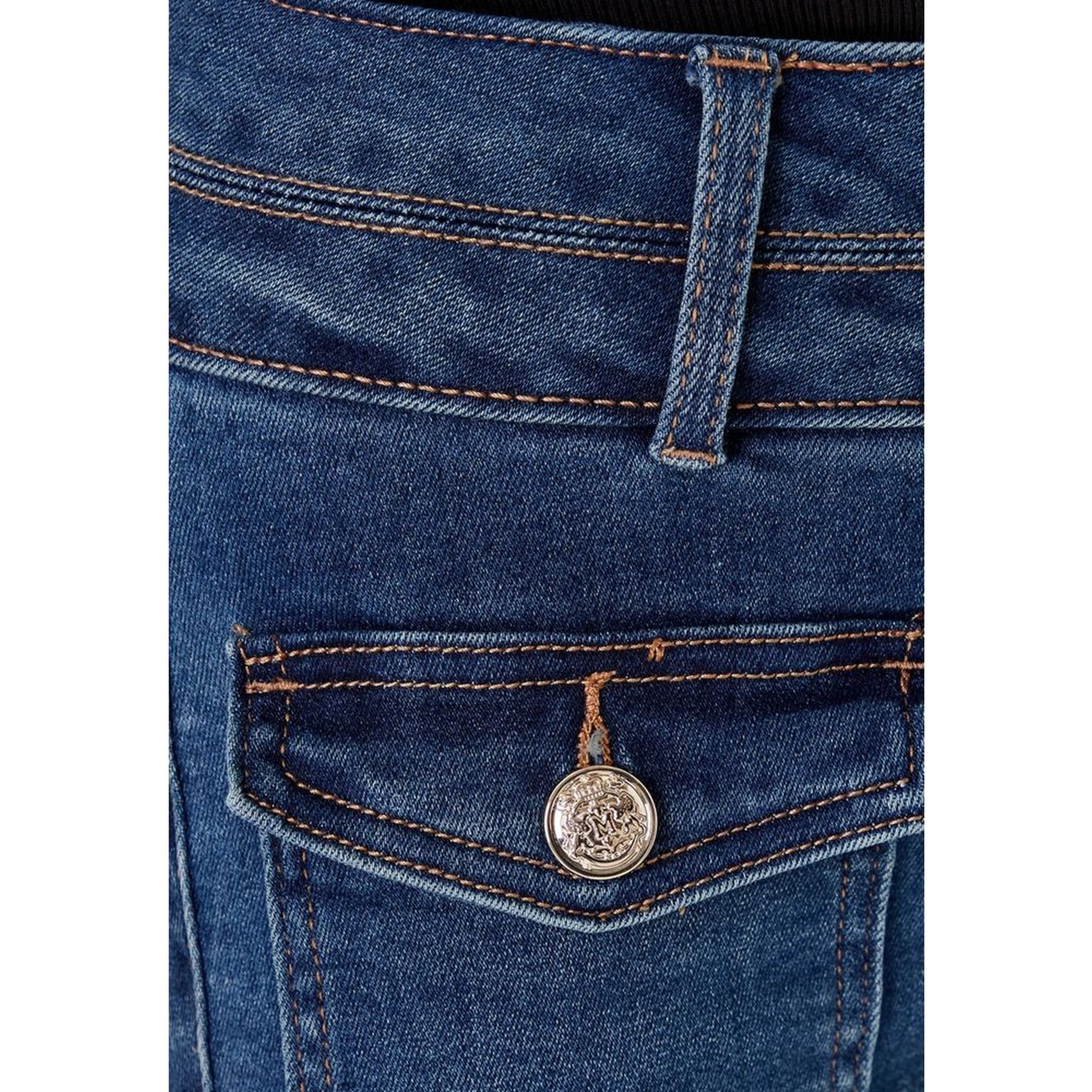 Light Blue Cotton Bootcut Jeans