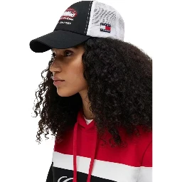 Black And White Organic Cotton Cap (Baseball Hat)