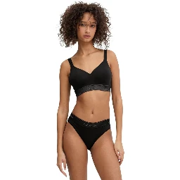 Black Cotton Bra
