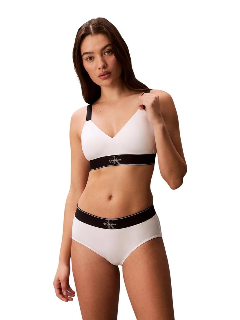 White Recycled Polyester Bra