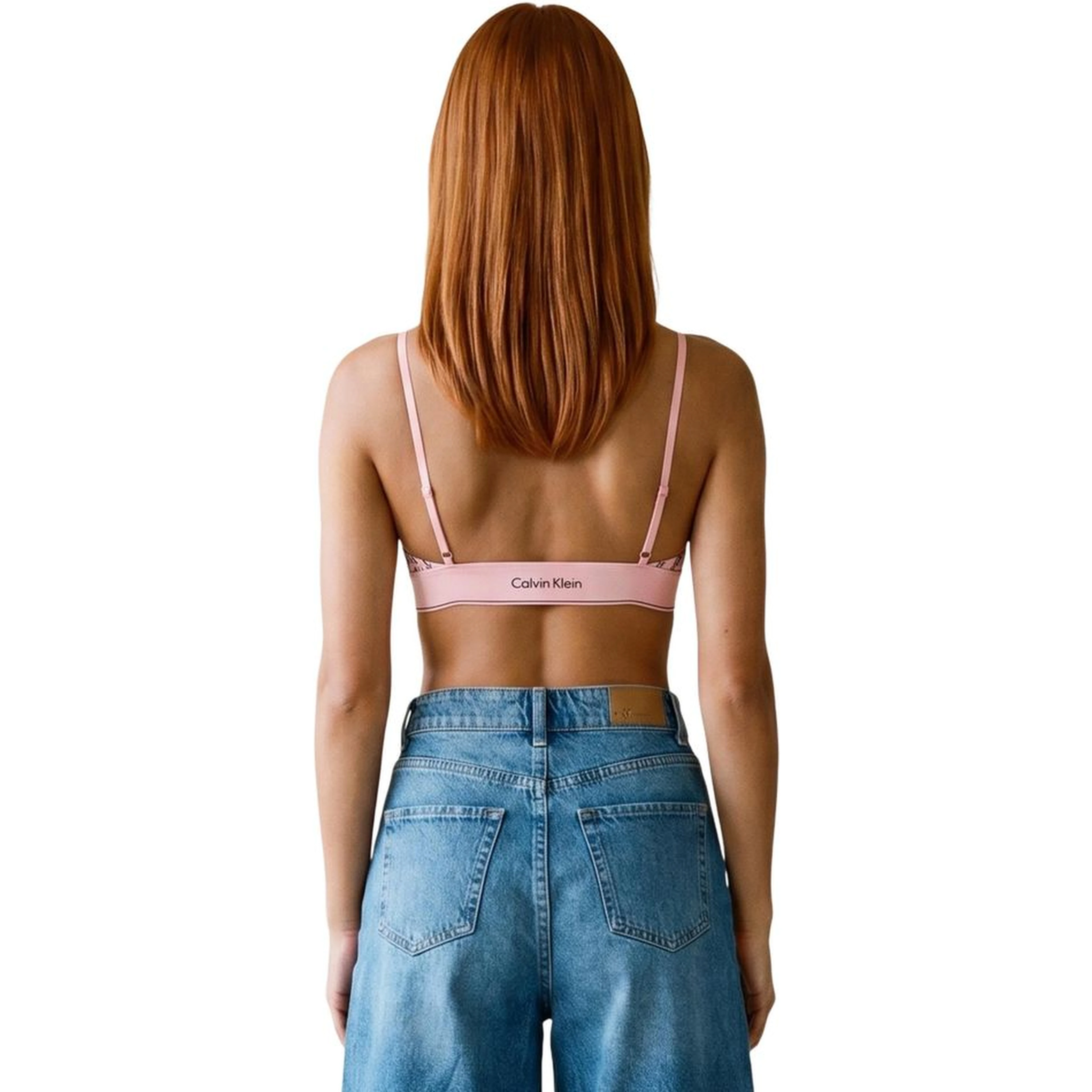 Orange Polyester Bra