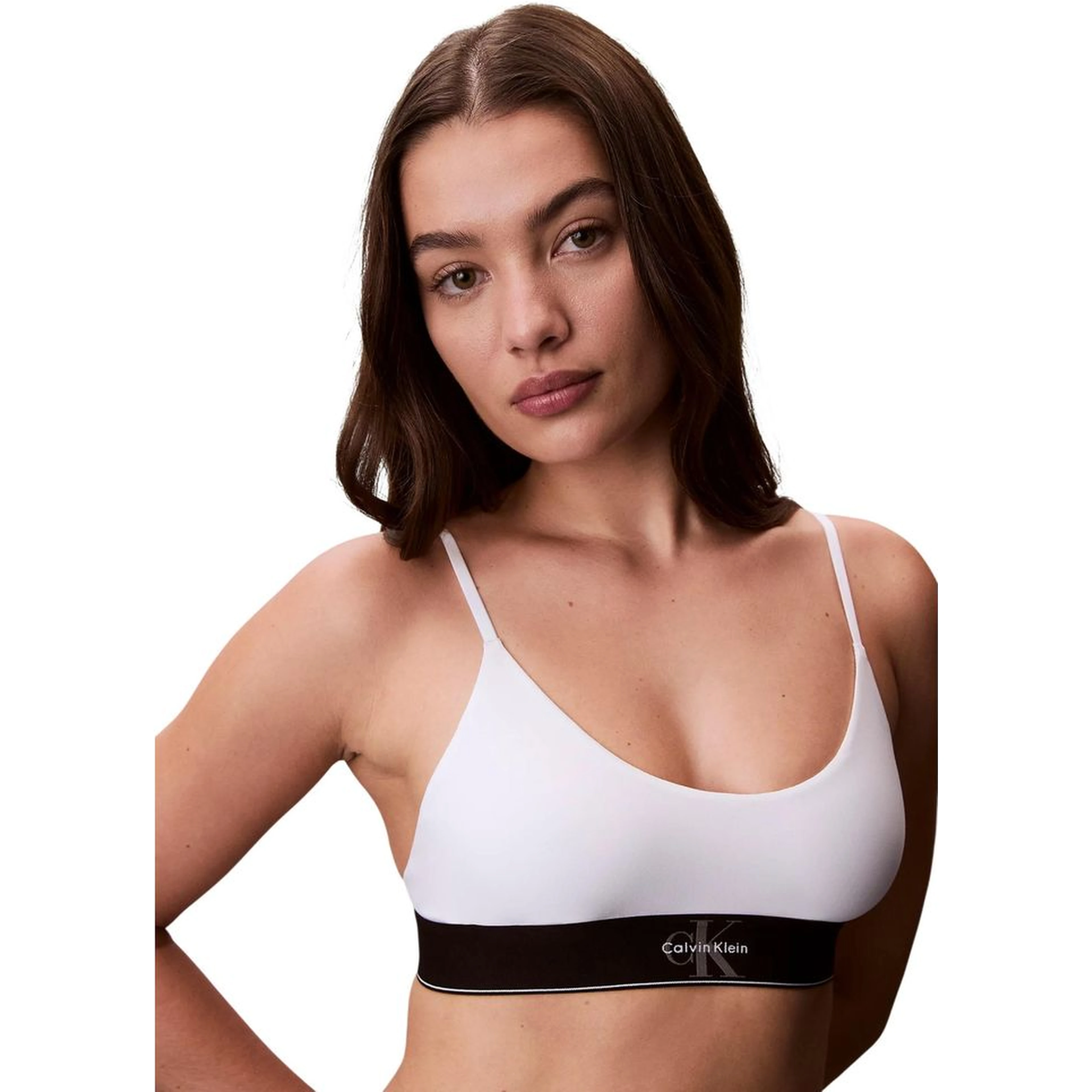 White Polyester Bra