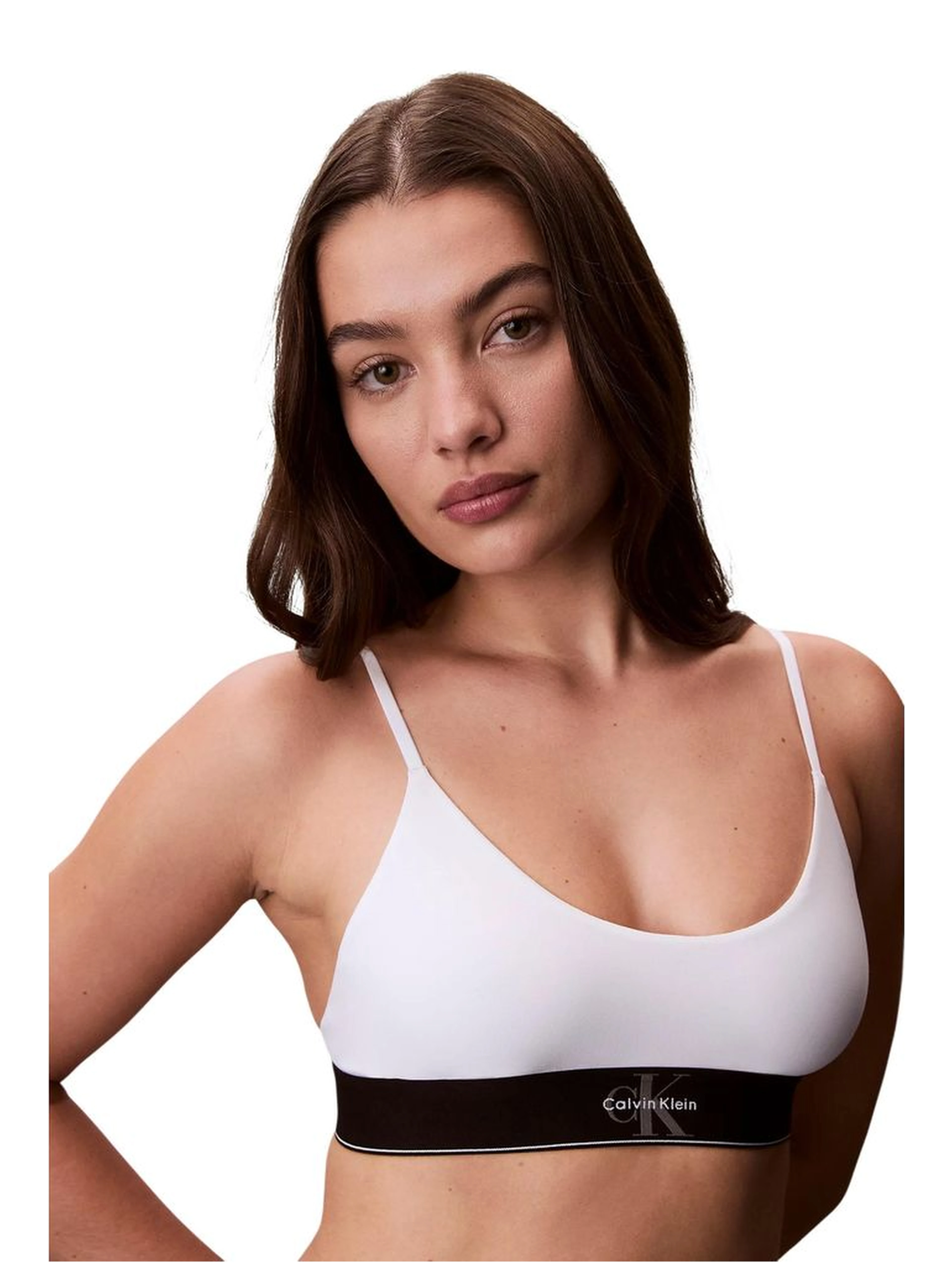 White Polyester Bra