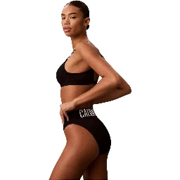 Black Polyester Bra