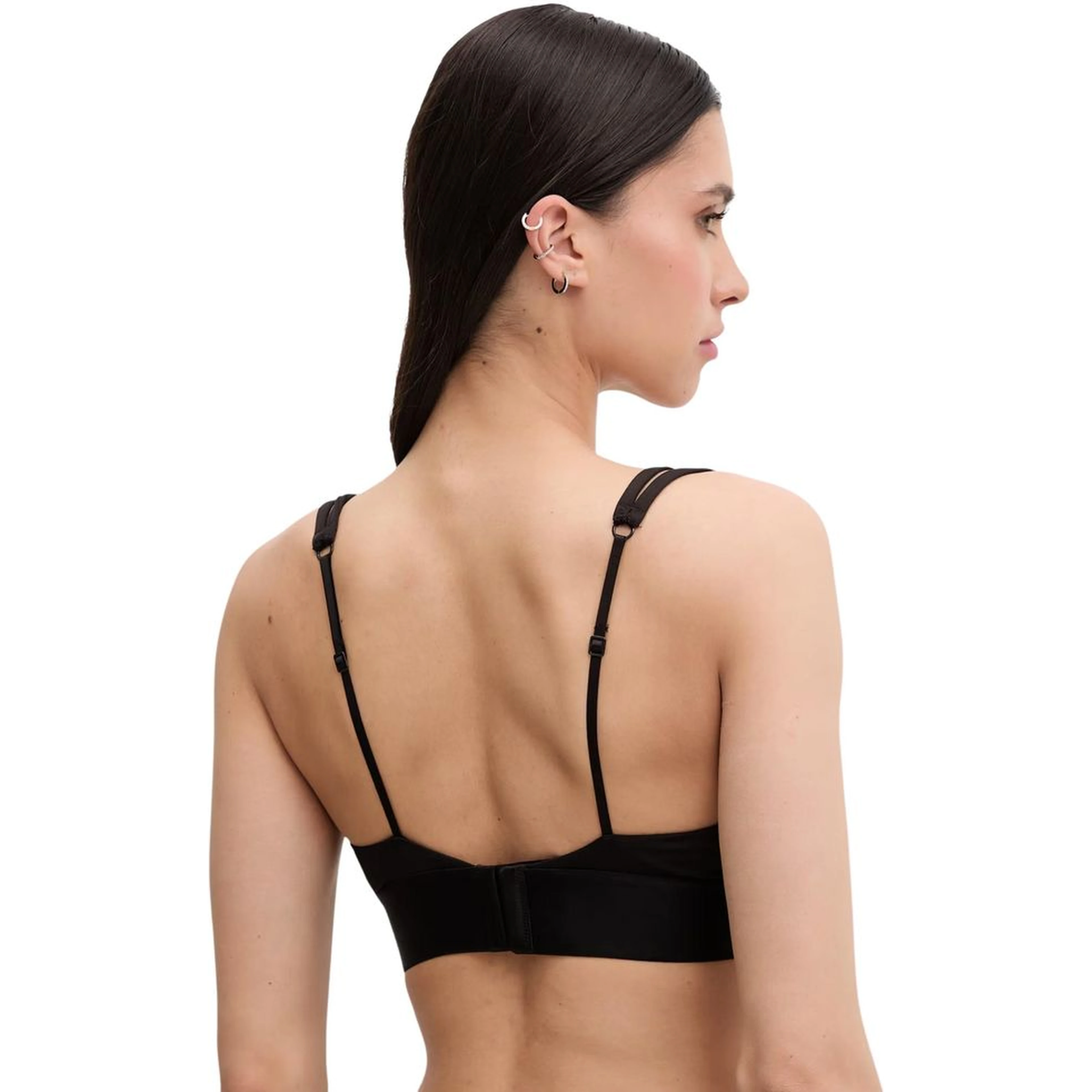Black Recycled Polyester Bra