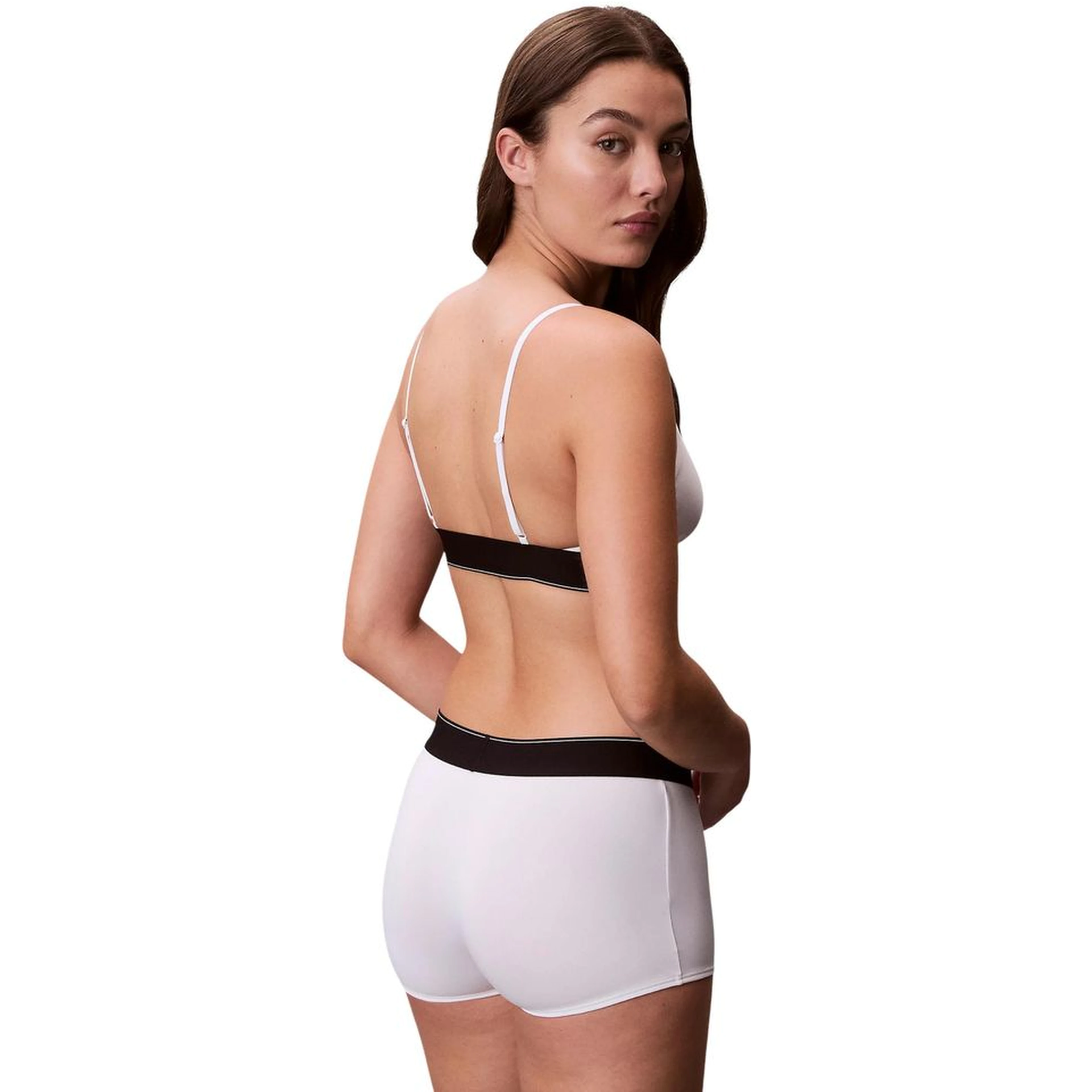 White Polyester Bra