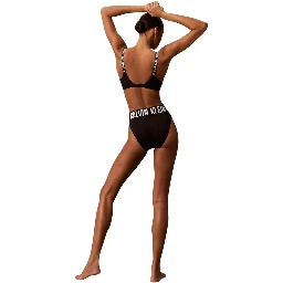 Black Polyester Bra