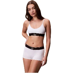 White Polyester Bra