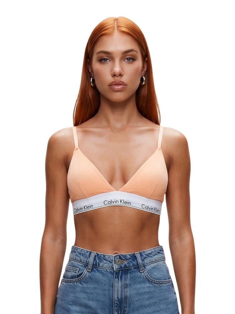 Orange Cotton Bra