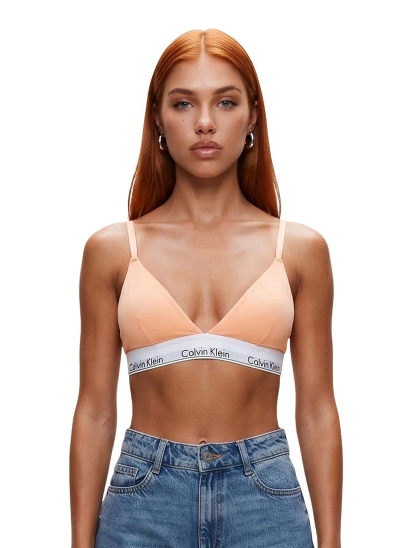 Orange Cotton Bra
