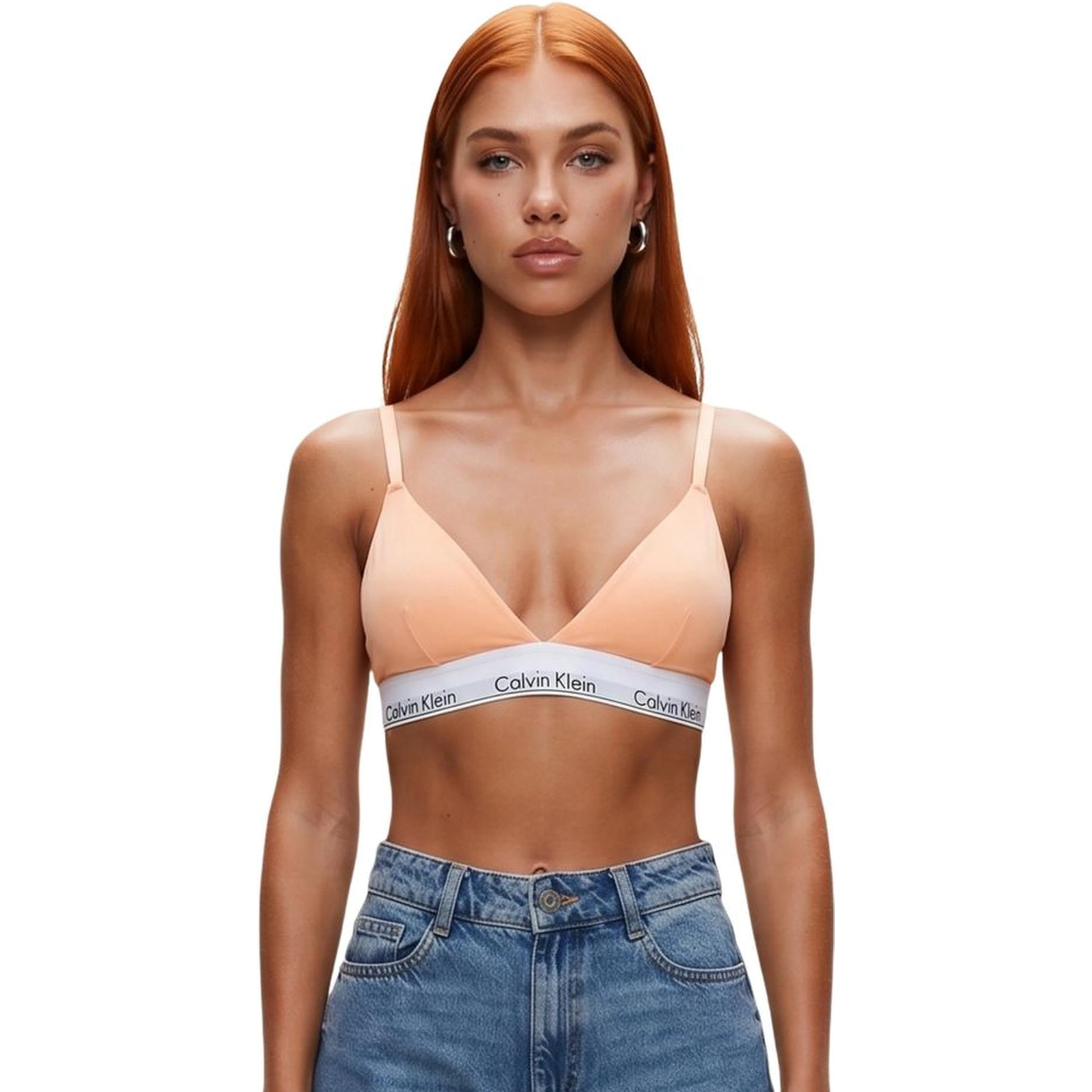 Orange Cotton Bra
