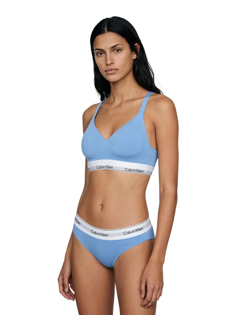Blue Cotton Bra