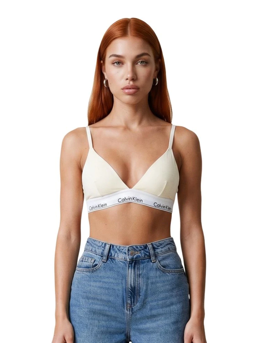 Beige Cotton Bra