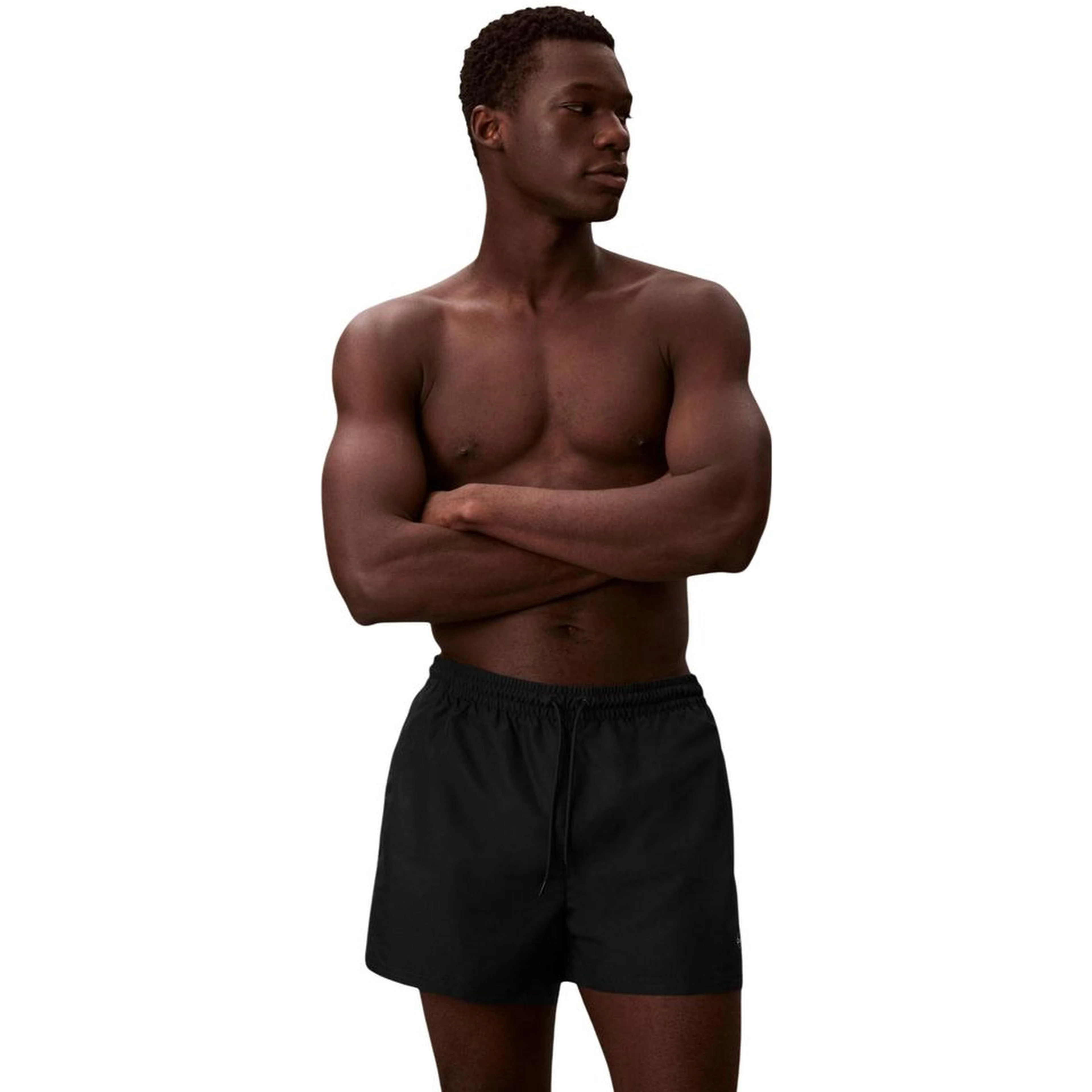 Black Recycled Polyester Swim Shorts