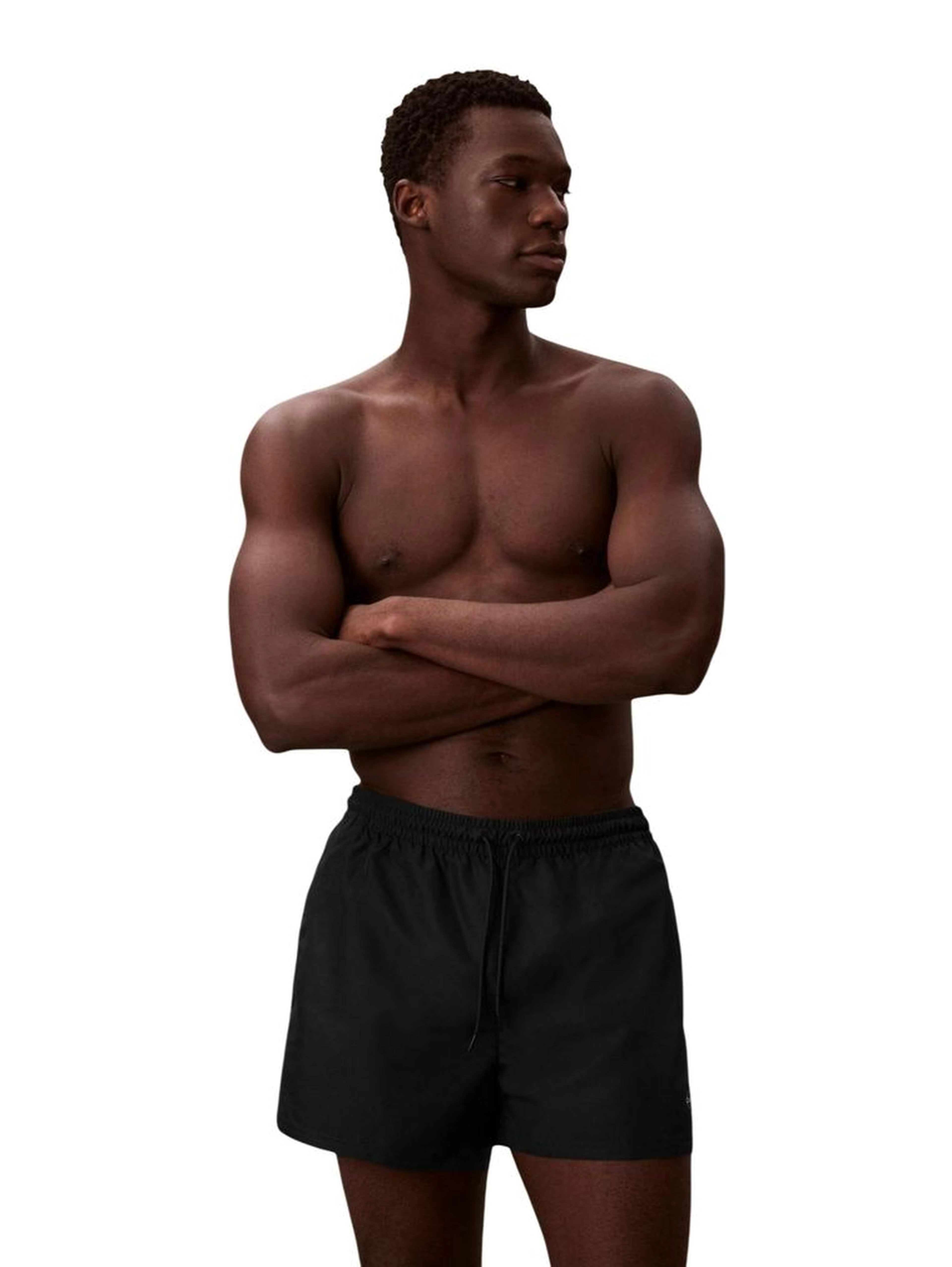 Black Recycled Polyester Swim Shorts