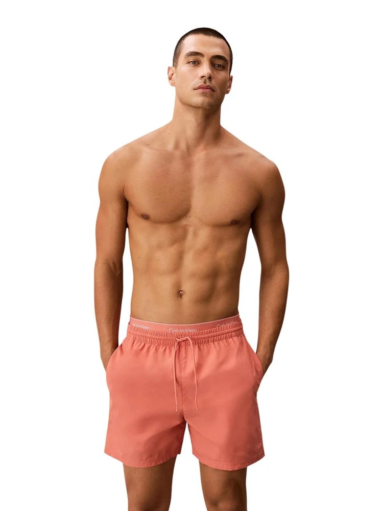 Orange Recycled Polyester Swim Shorts
