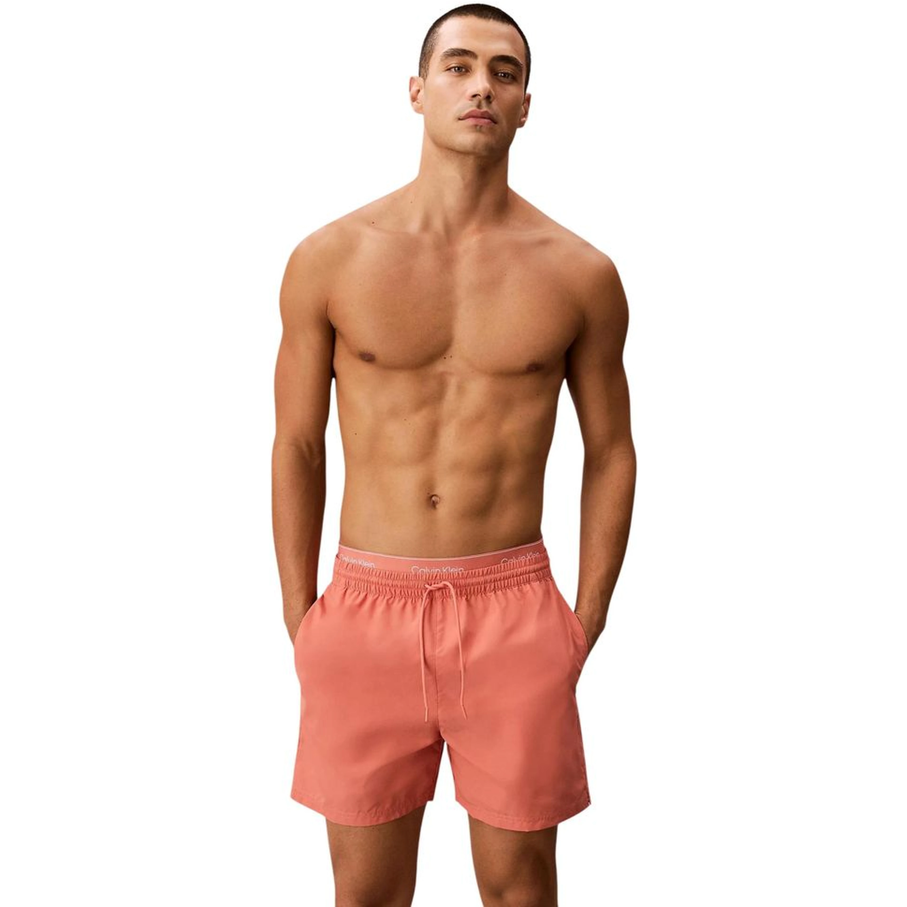 Orange Recycled Polyester Swim Shorts