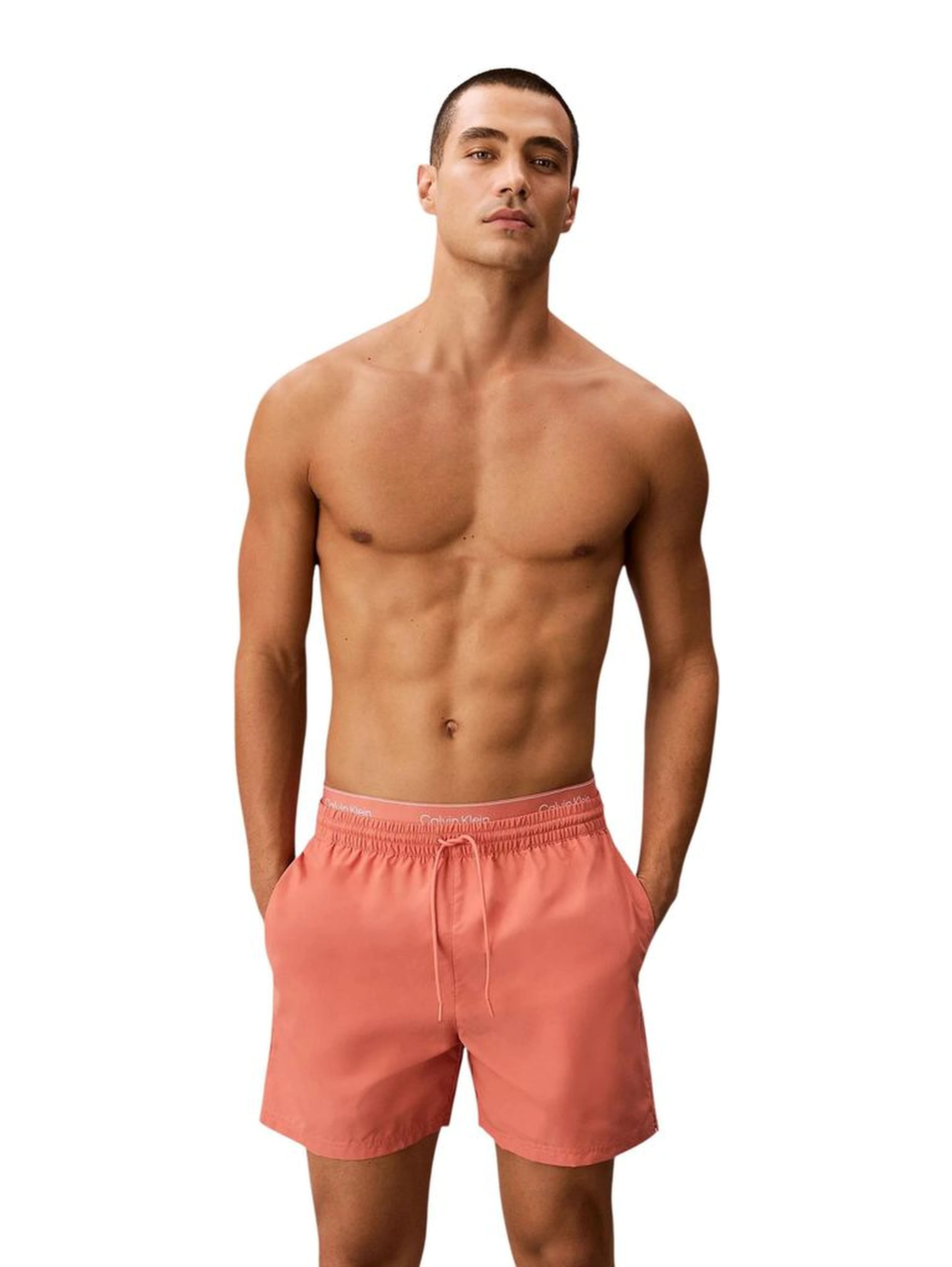 Orange Recycled Polyester Swim Shorts