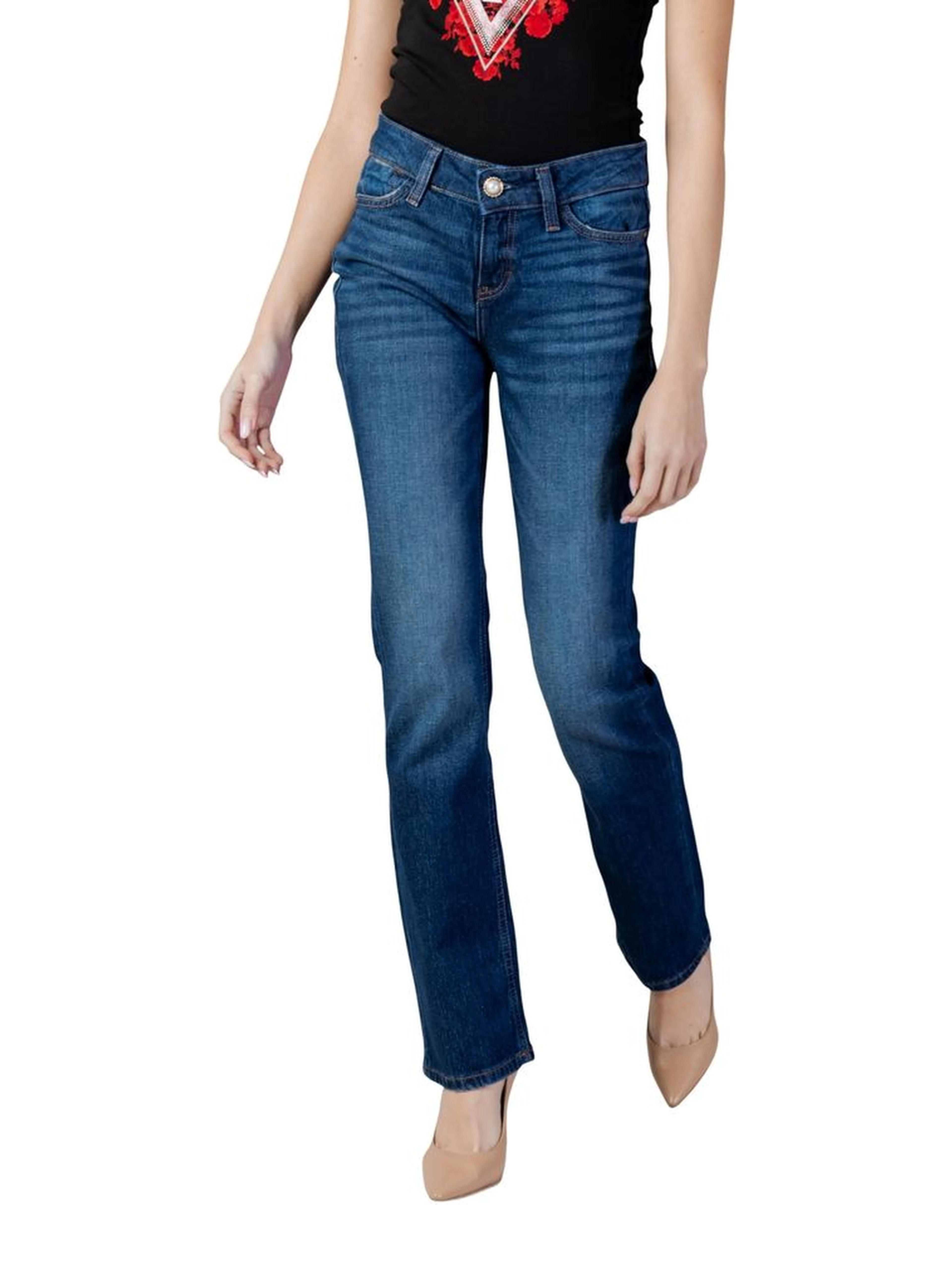 Blue Cotton Skinny Jeans