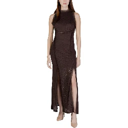 Brown Polyamide Long Dress