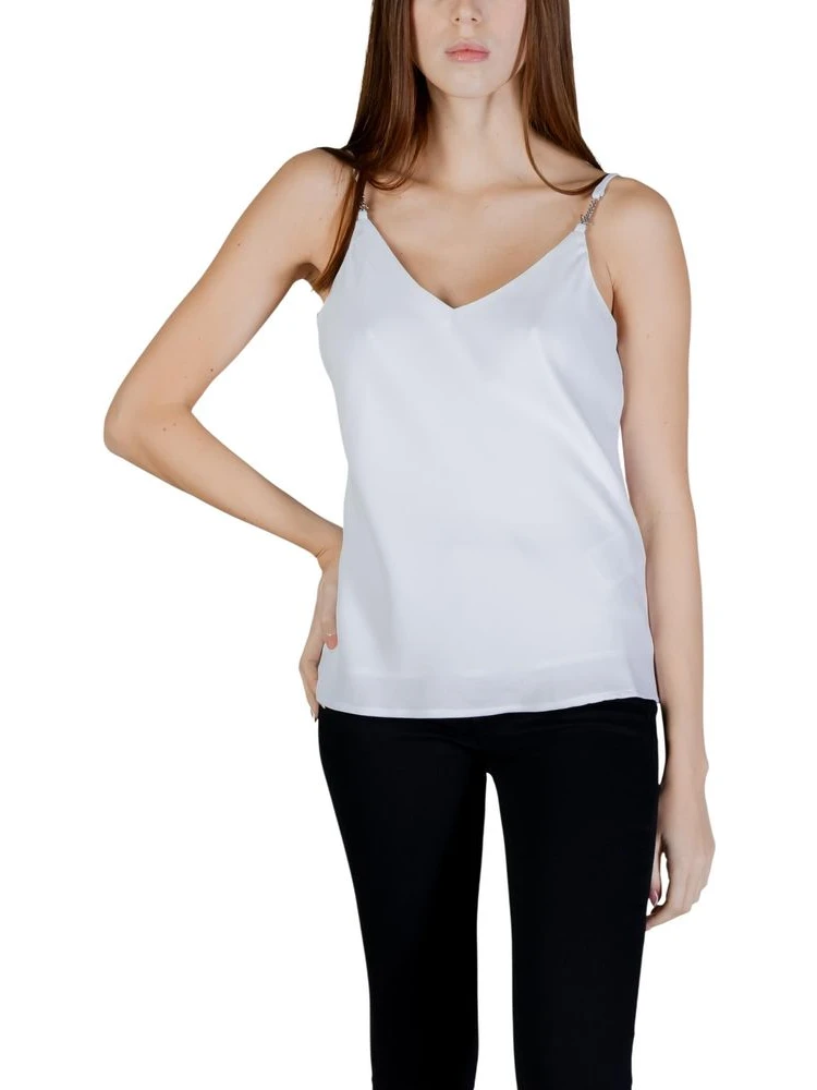 White Polyester Tank Tops