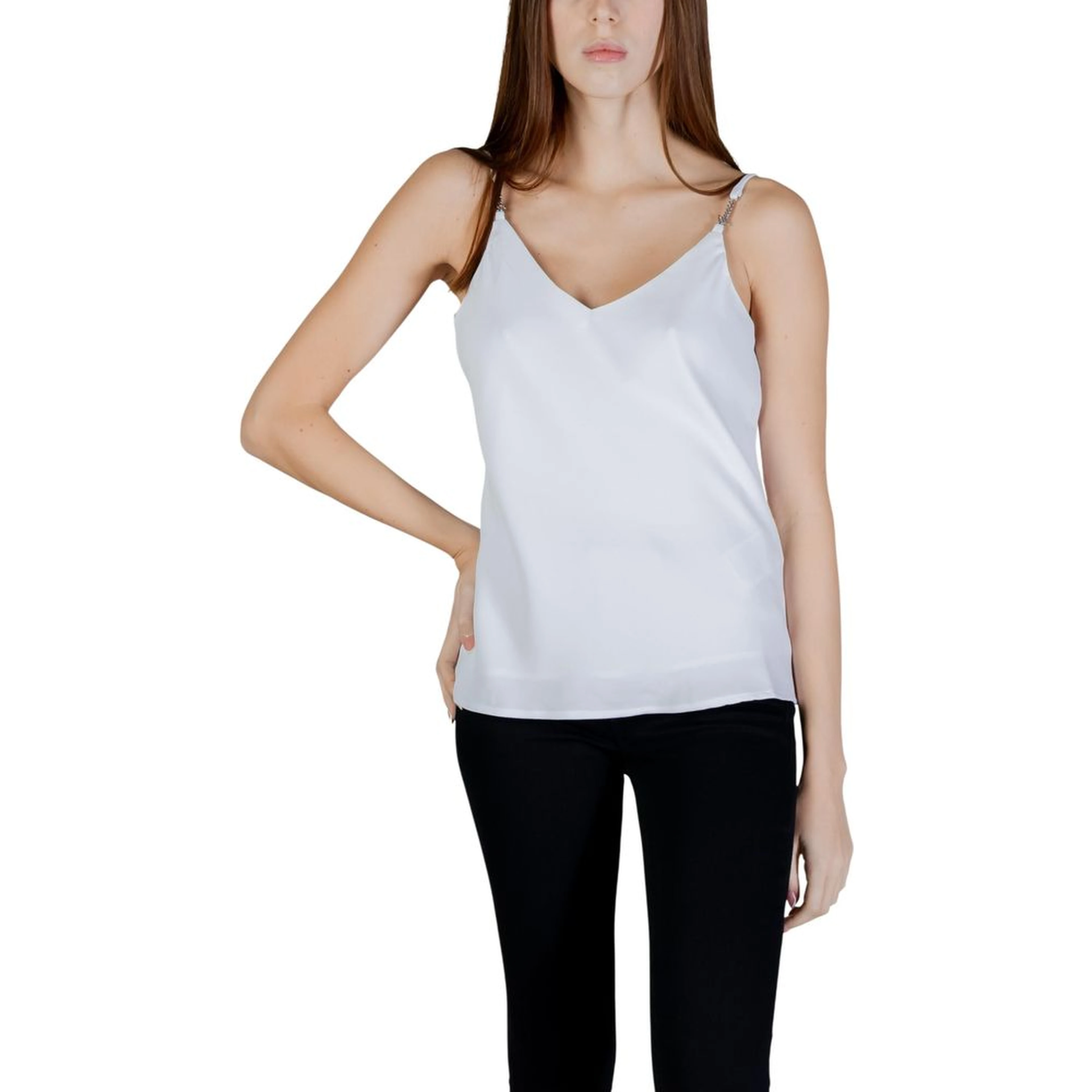 White Polyester Tank Tops