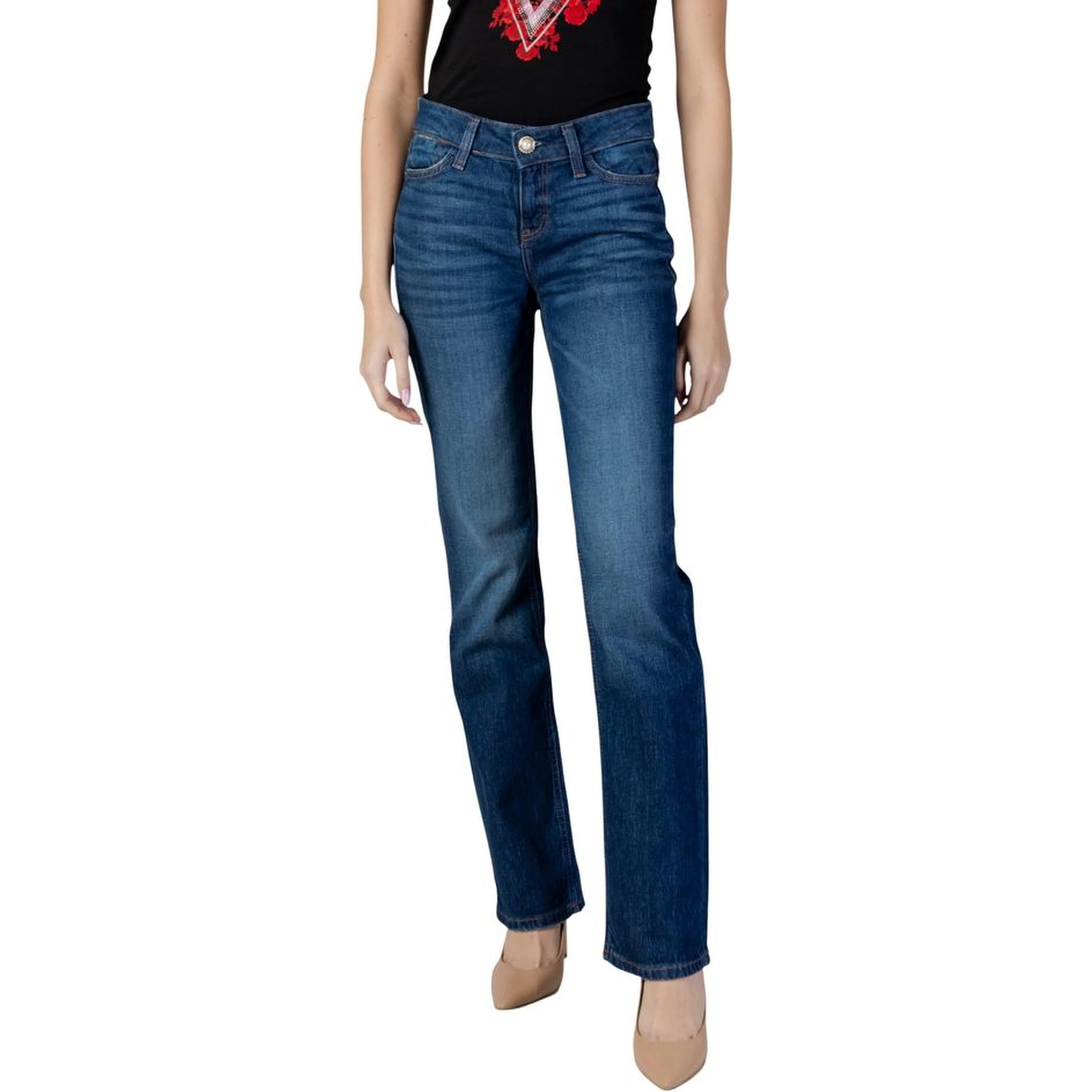 Blue Cotton Skinny Jeans
