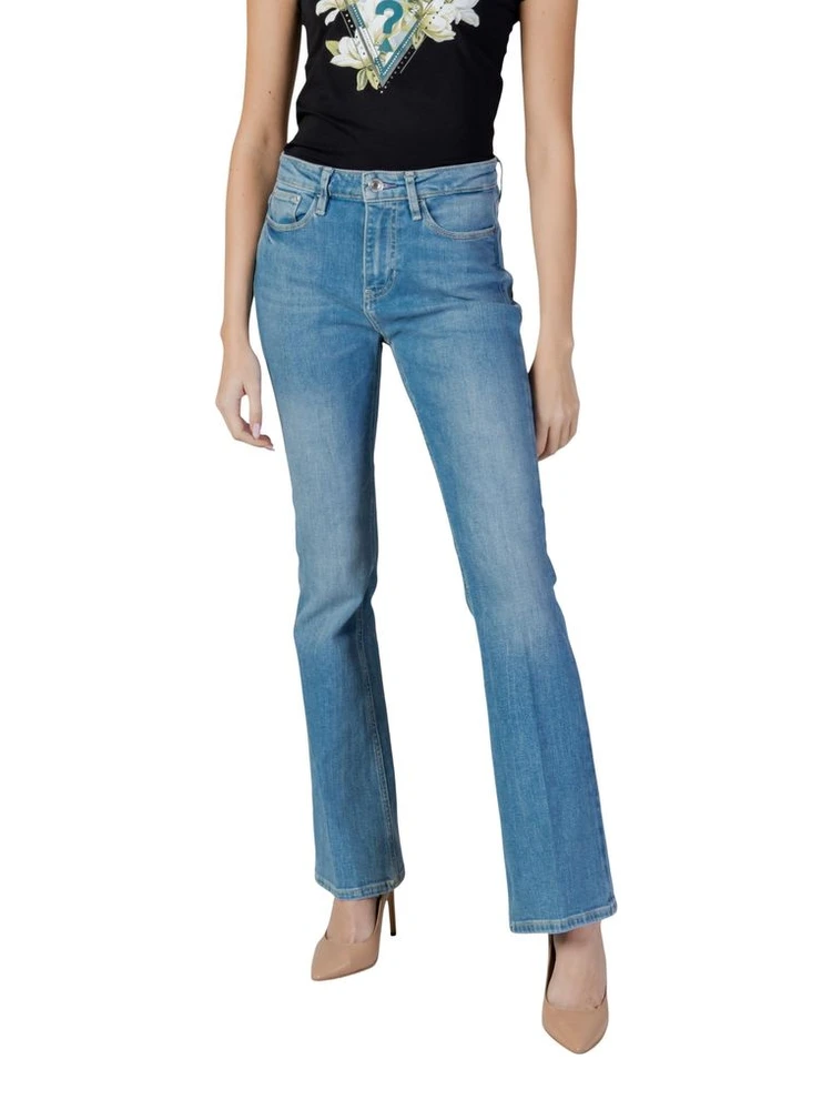 Light Blue Cotton Bootcut Jeans