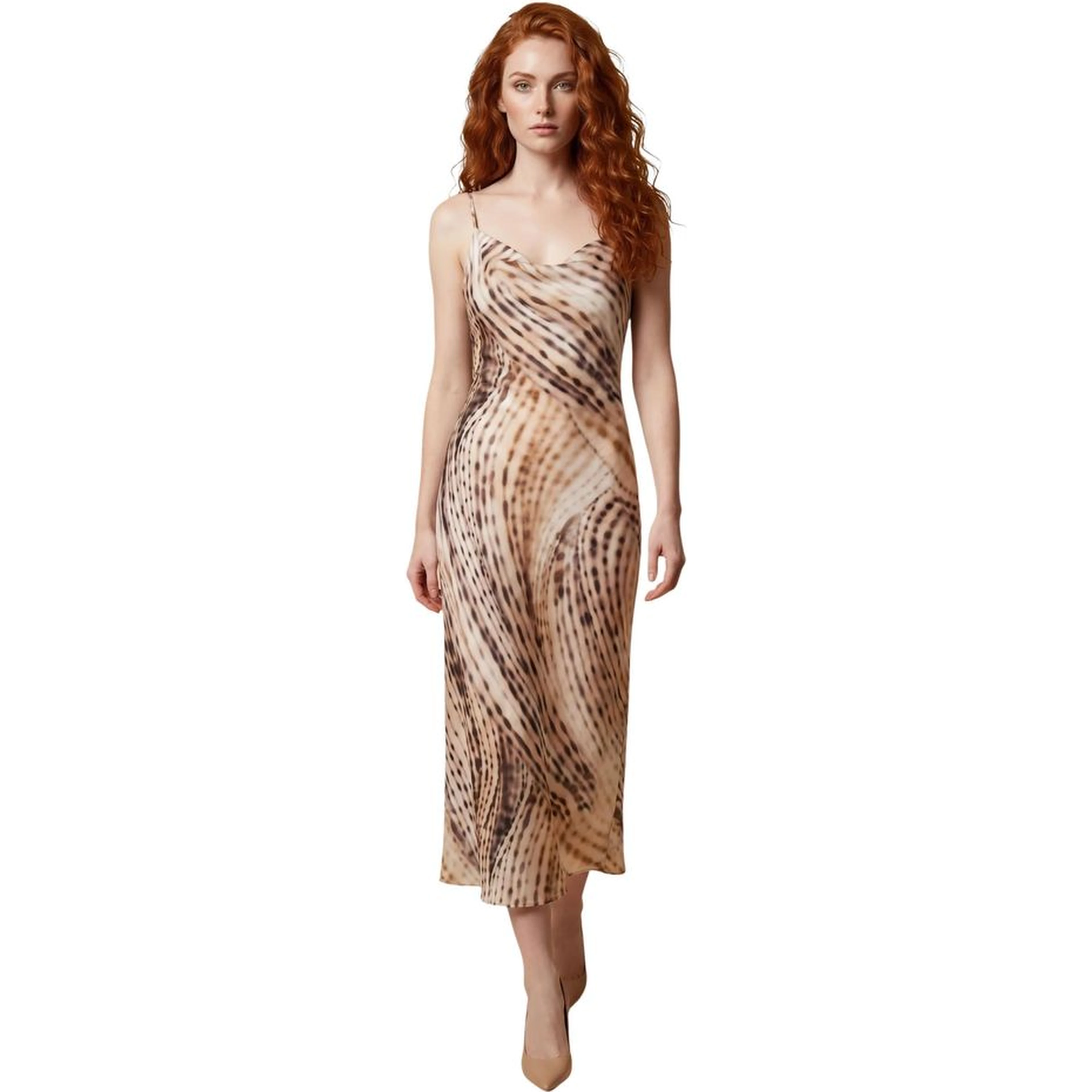 Multicolor Lyocell Long Dress