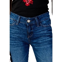 Blue Cotton Skinny Jeans