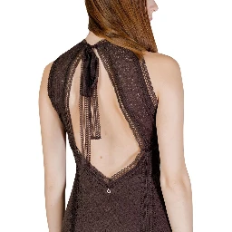 Brown Polyamide Long Dress