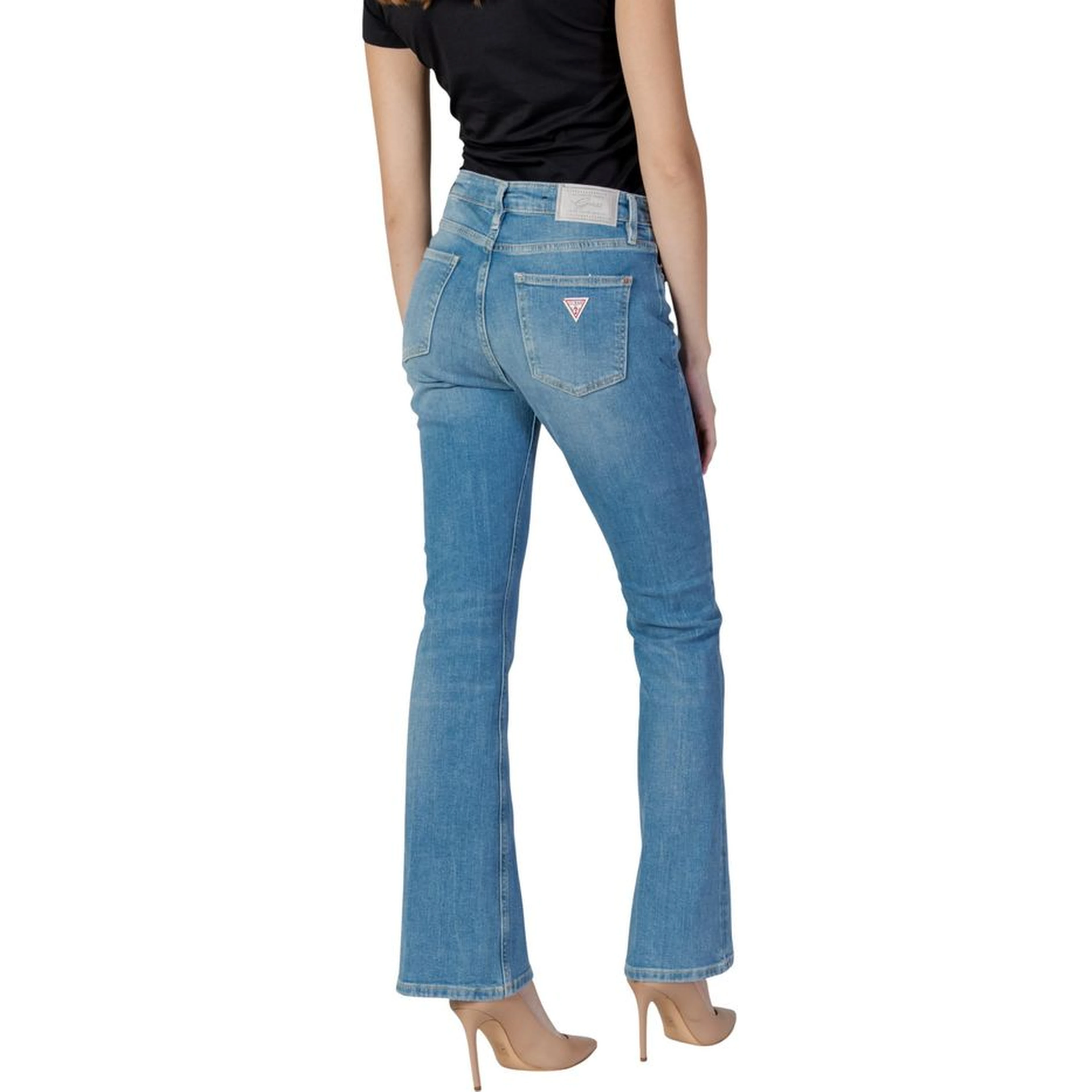Light Blue Cotton Bootcut Jeans