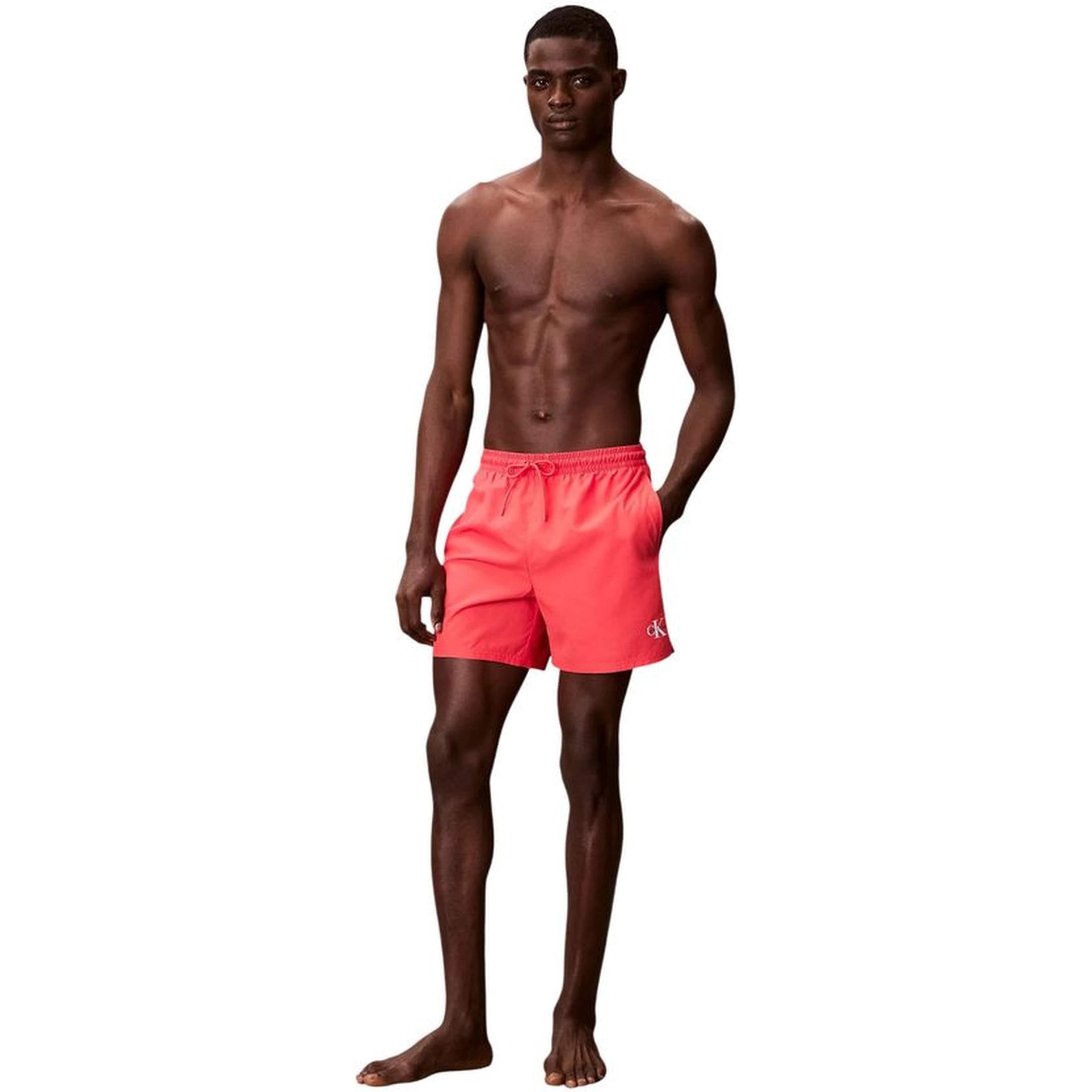 Orange Recycled Polyester Swim Shorts