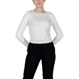 Cream Modal Long Sleeve T-Shirt