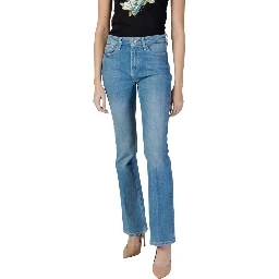 Light Blue Cotton Bootcut Jeans