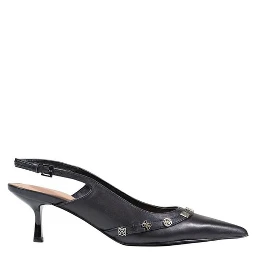 Black Synthetic High Heel Pumps