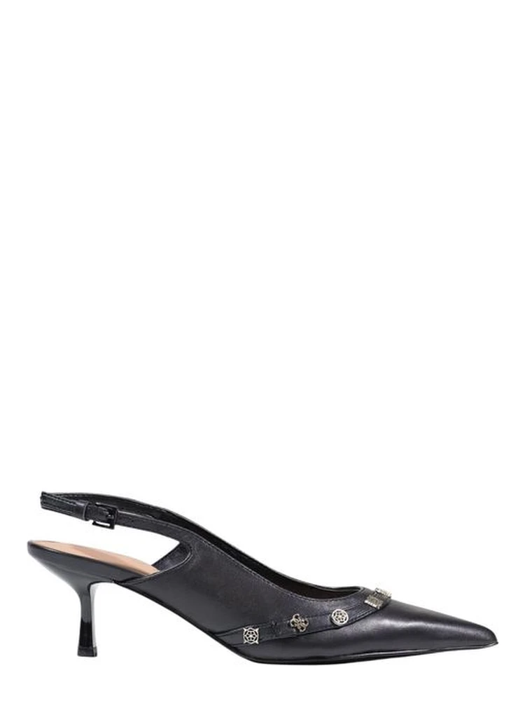 Black Synthetic High Heel Pumps