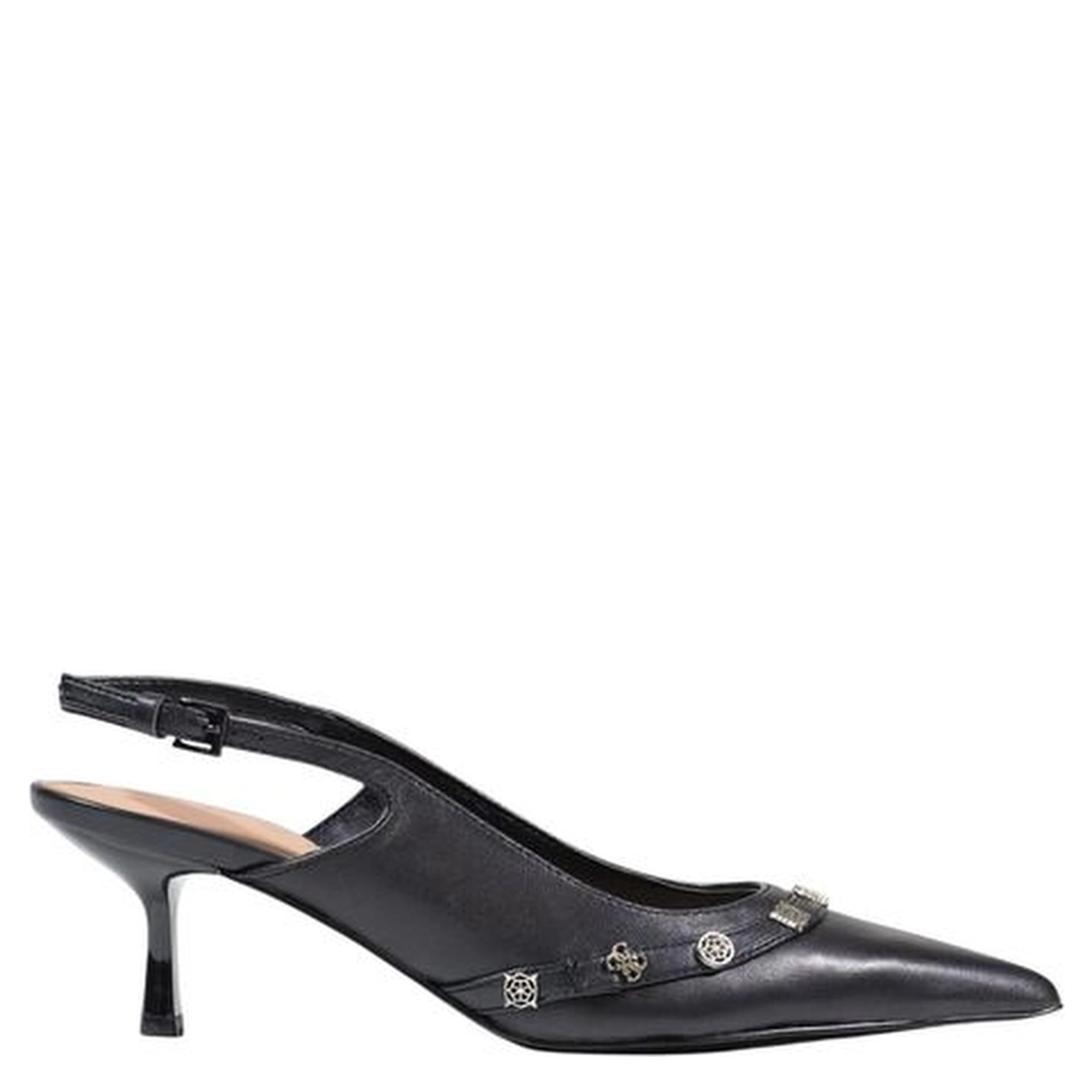 Black Synthetic High Heel Pumps