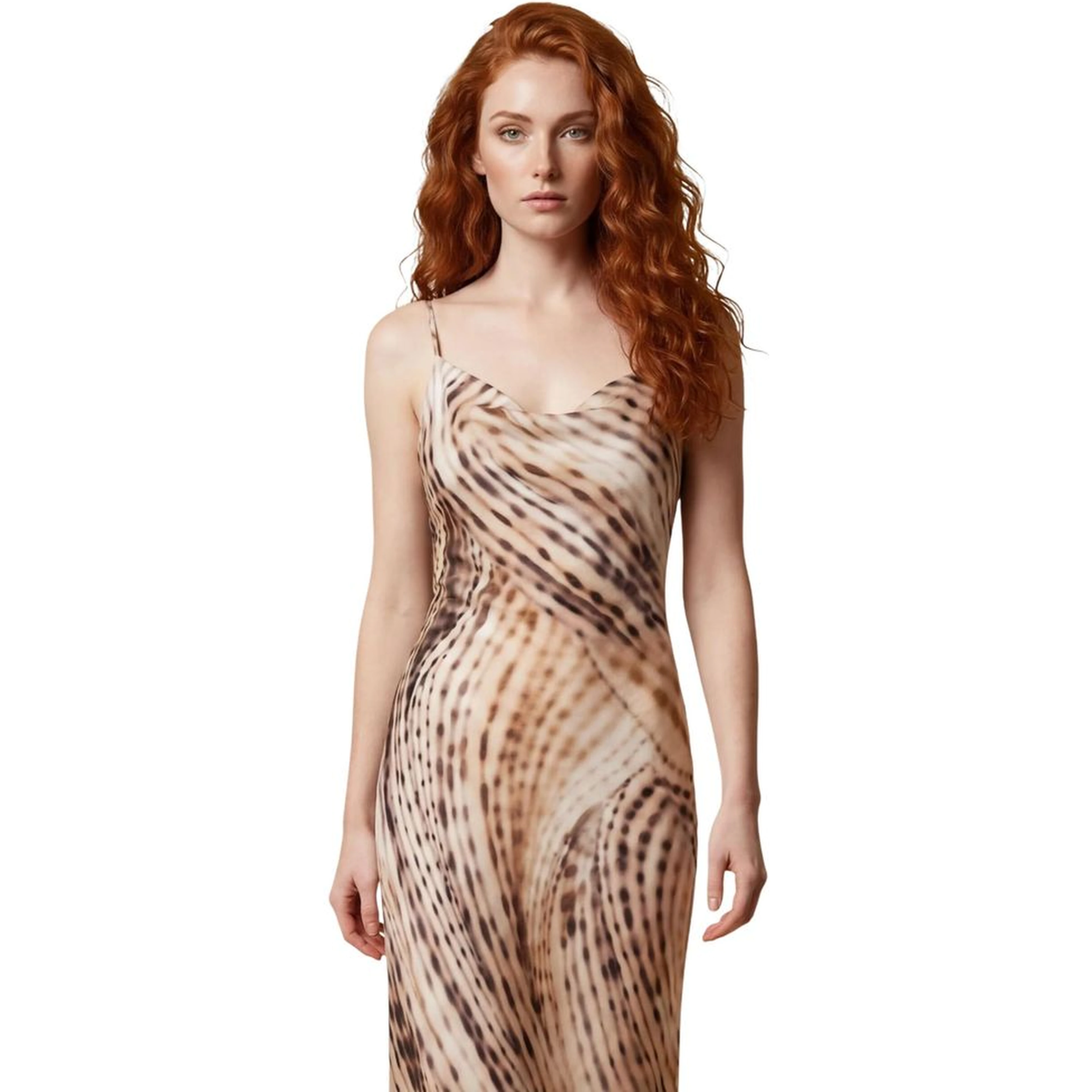 Multicolor Lyocell Long Dress