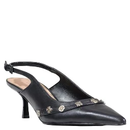 Black Synthetic High Heel Pumps