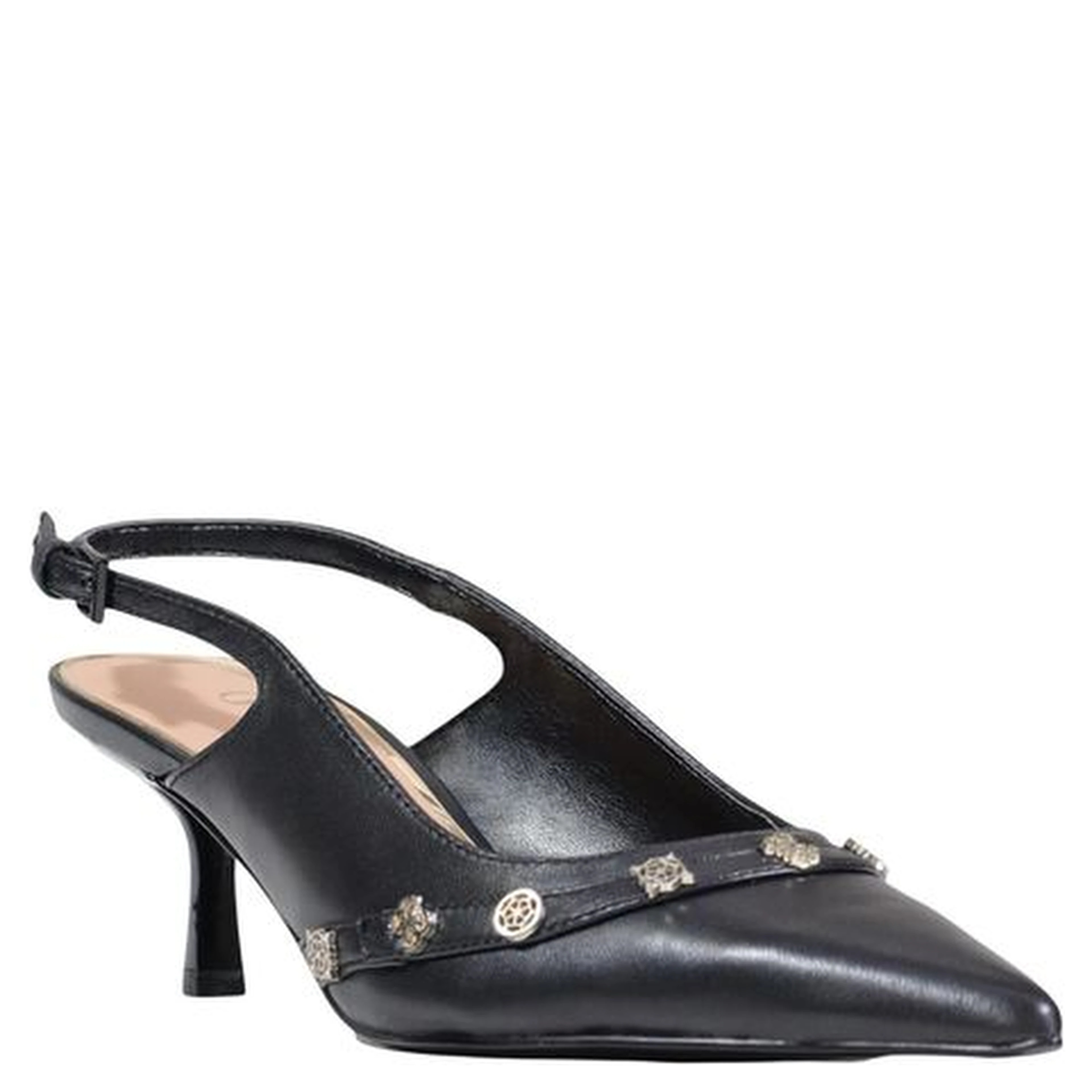 Black Synthetic High Heel Pumps