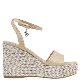 Beige Polyethylene High Heel Pumps